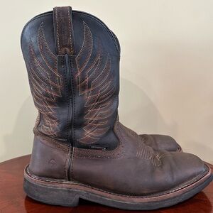 Men's Brown Leather Western Cowboy Boots